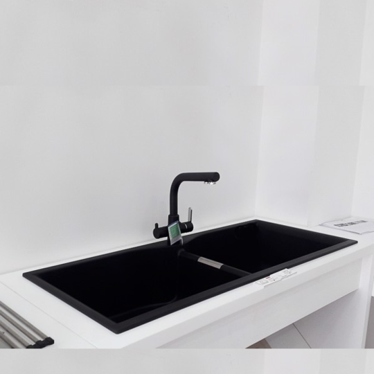 (NEW)CHẬU CHÉN ĐÁ GRANITE ĐEN CAO CẤP HI-13CĐ