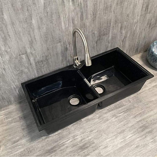 (NEW)CHẬU CHÉN ĐÁ GRANITE ĐEN CAO CẤP HI-13CĐ
