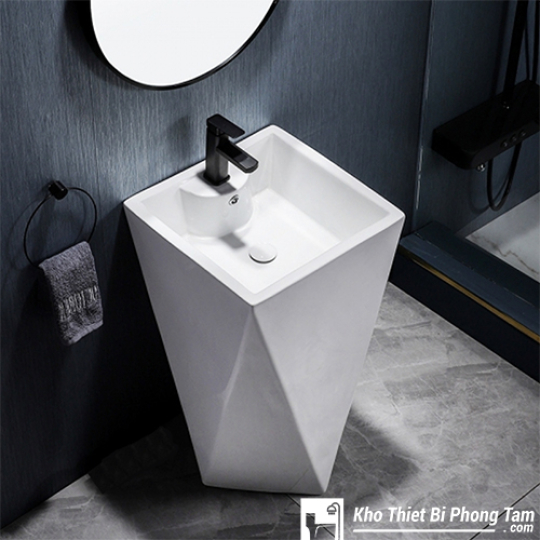 (NEW)LAVABO TRỤ ĐỨNG KIM CƯƠNG HI-LA24