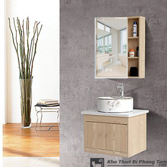 Lavabo Tủ Nhựa PVC Cao cấp Vân Gỗ HI-T7621