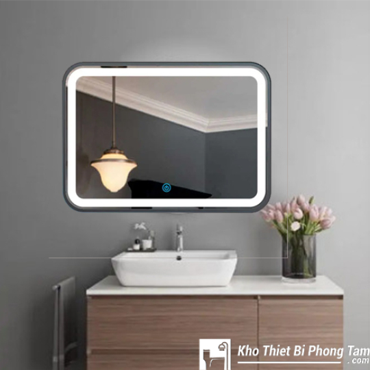 GƯƠNG LED CẢM ỨNG CAO CẤP VIỀN ĐEN HI-GL106Đ