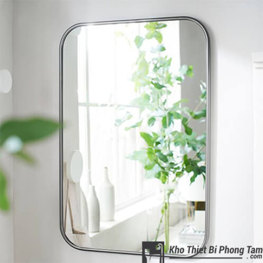 GƯƠNG ĐỨNG VIỀN THÉP SƠN TĨNH ĐIỆN TRẮNG HI-GS06T