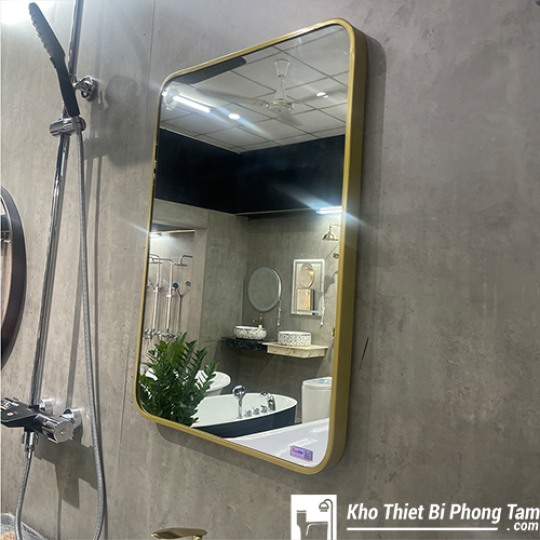 GƯƠNG ĐỨNG VIỀN THÉP SƠN TĨNH ĐIỆN VÀNG HI-GS06V