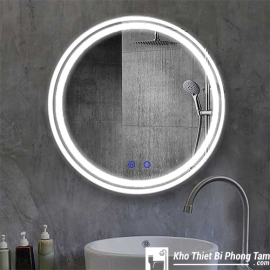 GƯƠNG LED TRÒN CẢM ỨNG CAO CẤP VIỀN TRẮNG HI-GL112T
