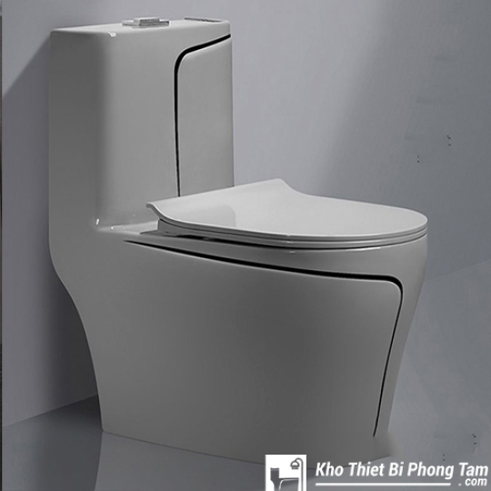 Bồn cầu xám viền đen BC-1C107