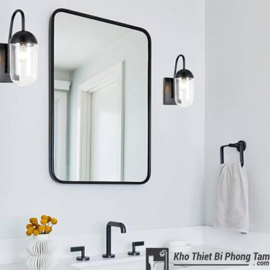 GƯƠNG ĐỨNG VIỀN THÉP SƠN TĨNH ĐIỆN ĐEN HI-GS06Đ