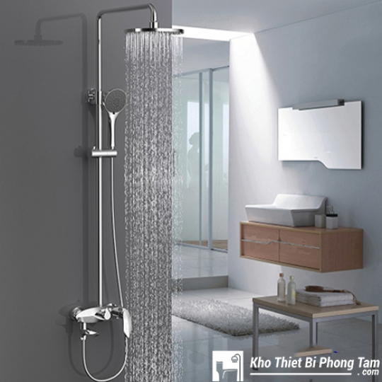 Sen Cây Tắm Chiếc Lá Đồng Thau Mạ Crome HI-9254