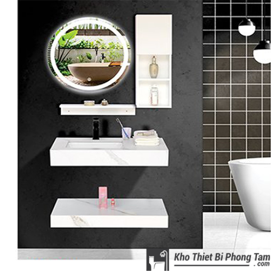 BÀN ĐÁ 2 TẦNG GƯƠNG LED CẢM ỨNG CAO CẤP HI-BĐ085