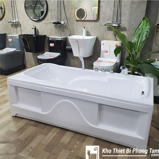 Bồn Tắm Chữ Nhật Có Yếm Gắn Vòi Cao Cấp HI-BT01GV