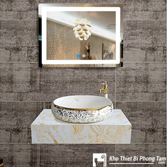 BÀN ĐÁ 1 TẦNG GƯƠNG LED CẢM ỨNG CAO CẤP HI-BĐ14