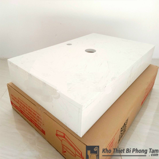 Bàn Đá Đặt Lavabo Hộp Trắng HI-BĐ08