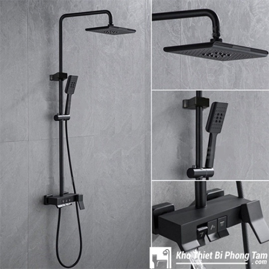 Sen Cây Đứng Nóng Lạnh Đồng Thau Sơn Tĩnh Điện Đen HI-SC9043Đ