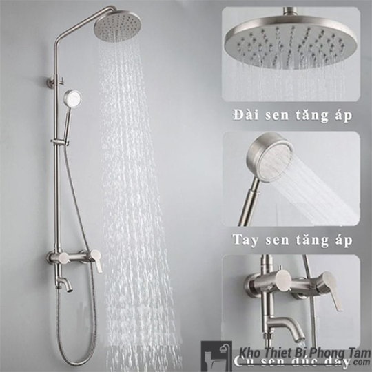 Sen cây tắm đứng tròn INOX SUS 304 HI-SC9018