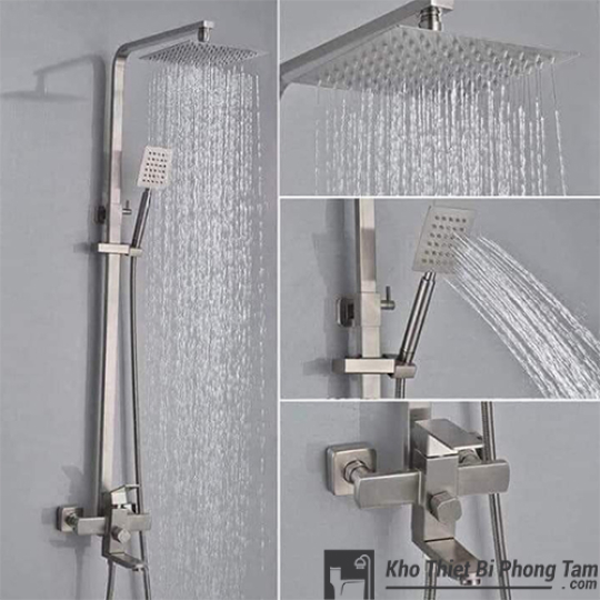 Sen cây tắm đứng vuông INOX SUS 304 HI-SC9016