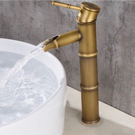 VÒI RỬA LAVABO NÓNG LẠNH ĐỒNG THAU GIẢ CỔ CAO CẤP -5314B