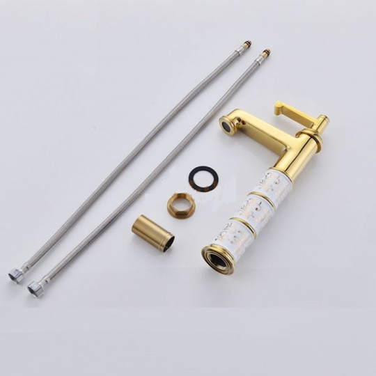 VÒI RỬA LAVABO NÓNG LẠNH MẠ VÀNG CAO CẤP -5316