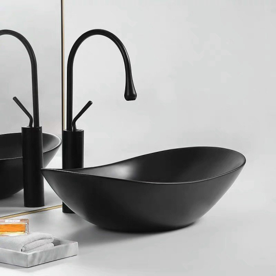 VÒI RỬA LAVABO NÓNG LẠNH SƠN TĨNH ĐIỆN ĐEN -5320